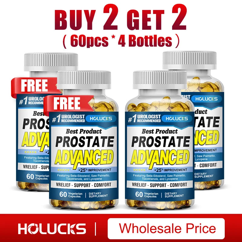 Prostate Advanced Supplement, Support Hair Health, Bladder Health, Reduce Nighttime Urination & Improve Daily Comfort for Men