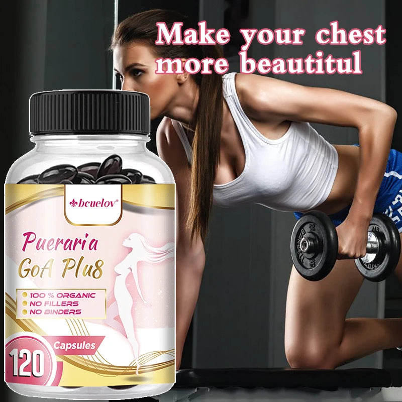 Pueraria Mirifica Capsules 500mg, Help Breasts Firm, Elastic & Curves, Estrogen Balance, Menopause Support & Skin Nourishment