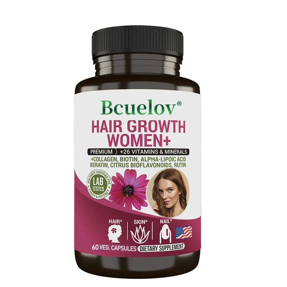 Women Daily Multivitamin Multimineral Capsules, Biotin, Support Hair Skin Nail Joint Bone Heart Health, Boost Energy & Immunity