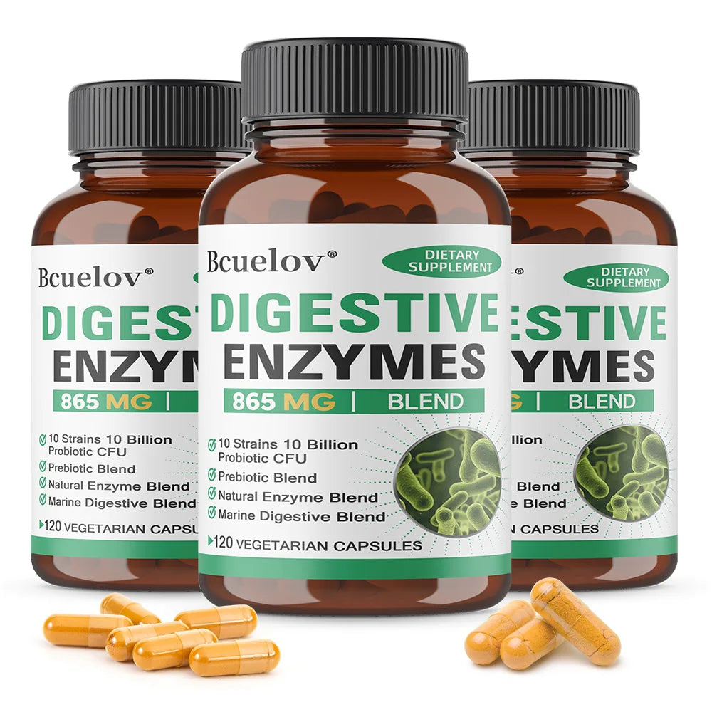 Digestive Enzymes Supplement - Digestion and Intestinal Health for Adults Men and Women, Promotes Nutrient Absorption