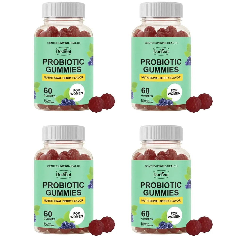 Women Probiotic Gummies 60 Count with Prebiotics Vitamin B6+C and Zinc Supports Digestive Balance & Immune Function Health