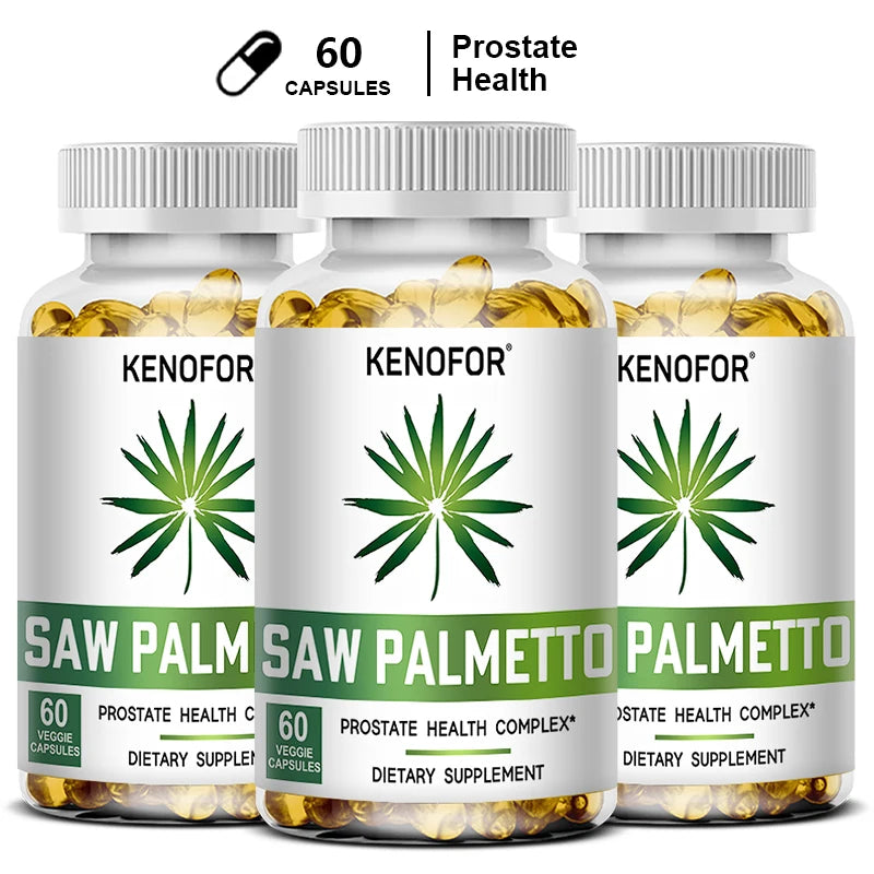 Saw Palmetto Extract Capsules Prostate Health Supplement Hair Growth for Mens Help Normal Urination Frequency