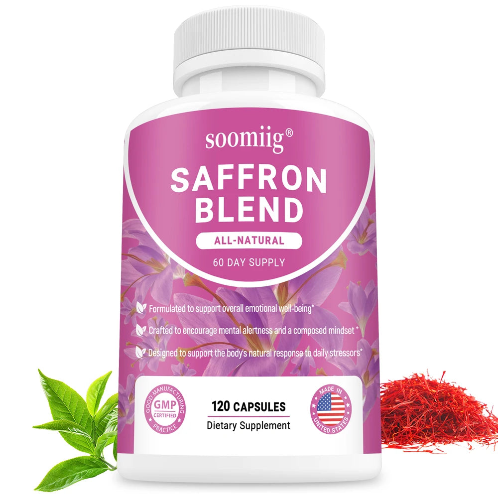 Saffron Supplements Saffron Extract for Mood & Memory, Eye Health - Joint Supplement for Women & Men - 120 Vegan Capsules