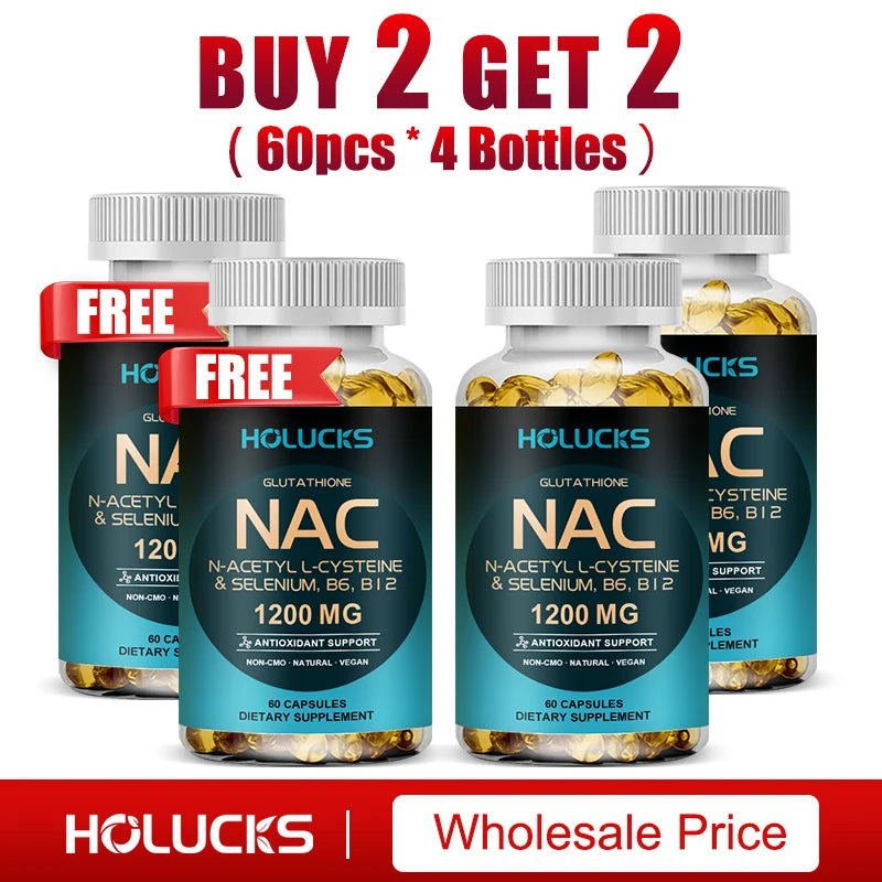 Natural NAC Supplement, Detox & Antioxidant, Anti-Aging, for Liver Health, Immune Support, Skin Care, Hair, Nails