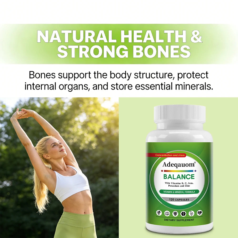 Iron Supplement Capsules - Increase Energy, Reduce Fatigue, Improve Immunity and Brain Health, Non-GMO