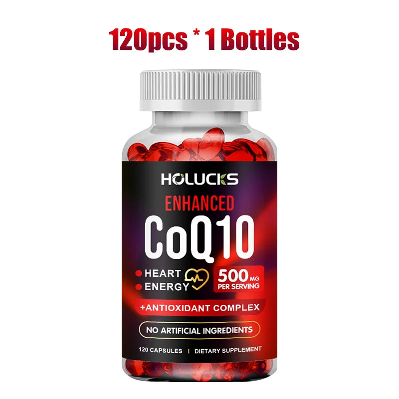 Buy 1 Get 1 Free! CoQ10 500mg Supplement, for Heart Health, Energy Production & Antioxidant, Promotes Radiance, Men & Women