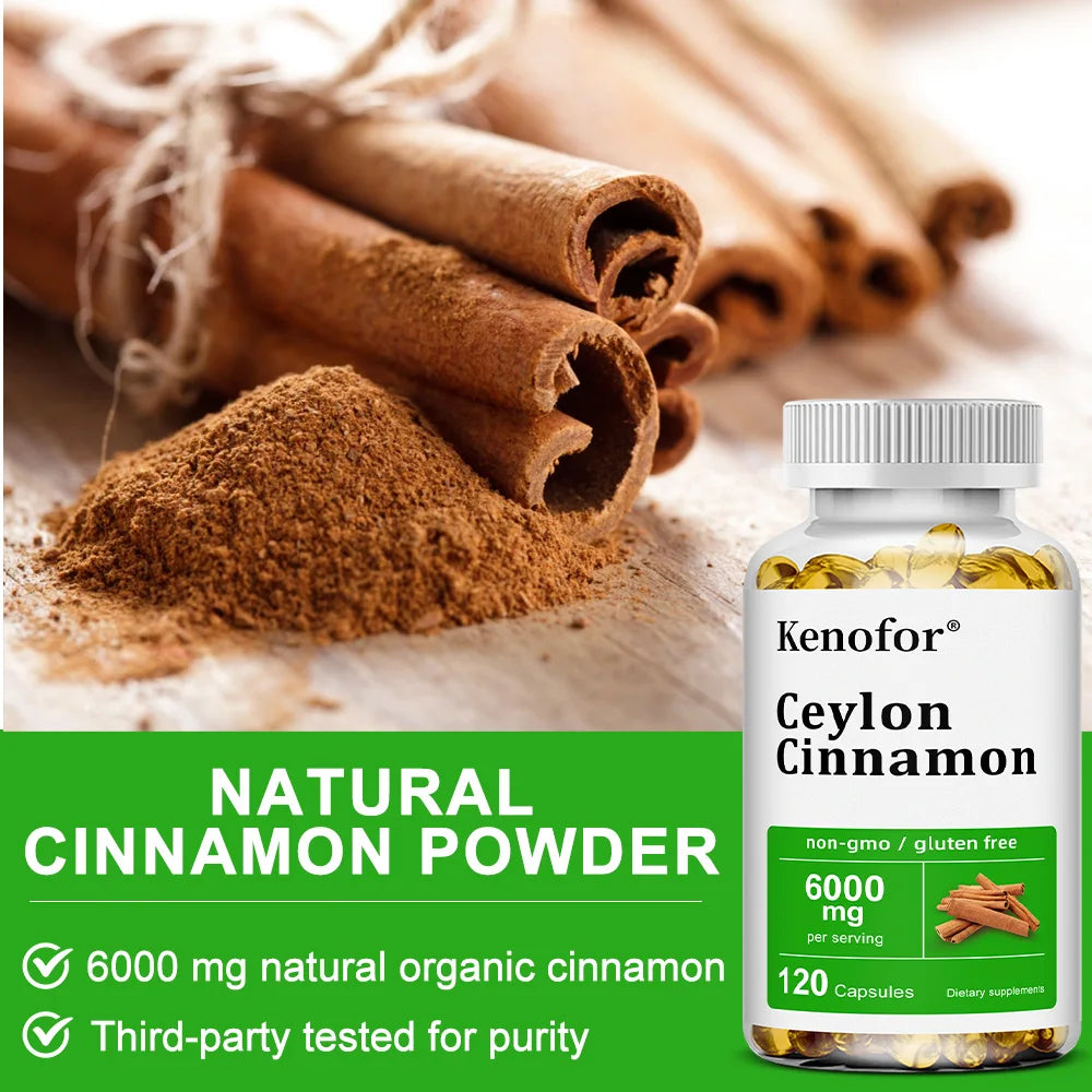 Ceylon Cinnamon Capsules, Support Joint Mobility, Bone Comfort, Digestive, Cardiovascular Wellness, Antioxidant & Immune Balance