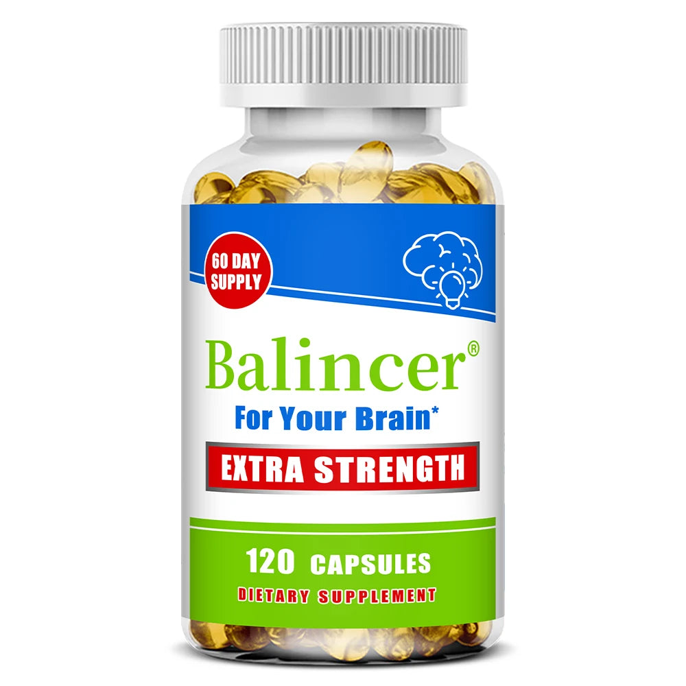 Vitamin D Capsules, Natural Brain Health Supplement, Support Cognitive Function, Memory, Concentration, Immune & Muscle Wellness