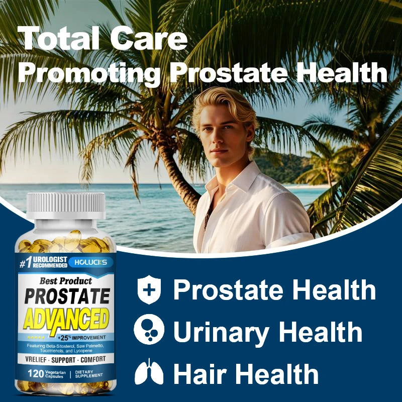 Prostate Advanced Supplement, Support Hair Health, Bladder Health, Reduce Nighttime Urination & Improve Daily Comfort for Men