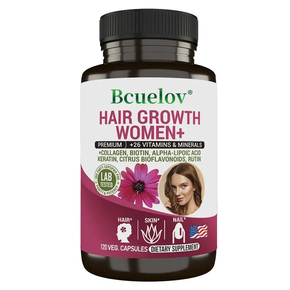 Women Daily Multivitamin Multimineral Capsules, Biotin, Support Hair Skin Nail Joint Bone Heart Health, Boost Energy & Immunity