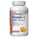 Organic Vitamin C + Zinc Capsules, High Absorption Immune Support, Antioxidant, Collagen Health Supplement - 30/60/120 Counts