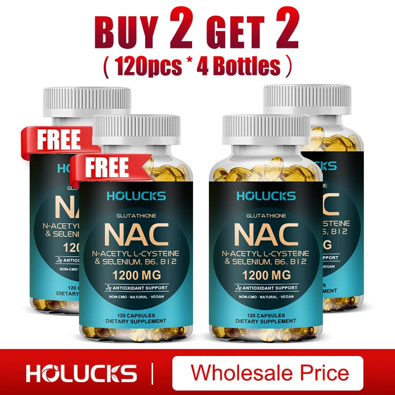 Natural NAC Supplement, Detox & Antioxidant, Anti-Aging, for Liver Health, Immune Support, Skin Care, Hair, Nails