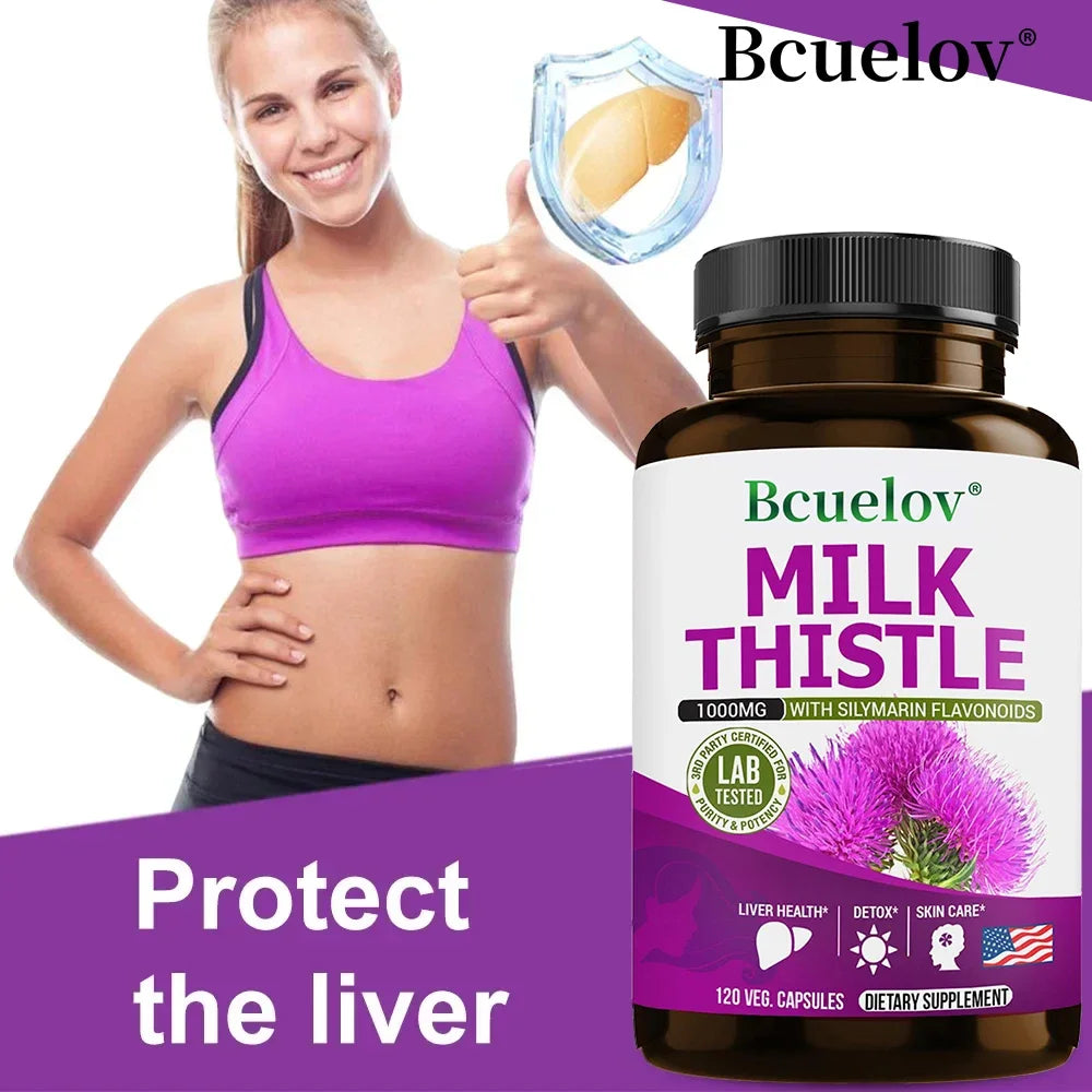 Fatty Liver Cleanse and Liver Detox Supplement with Milk Thistle Extract-for Men and Women, Supports Liver Health, Heart Health
