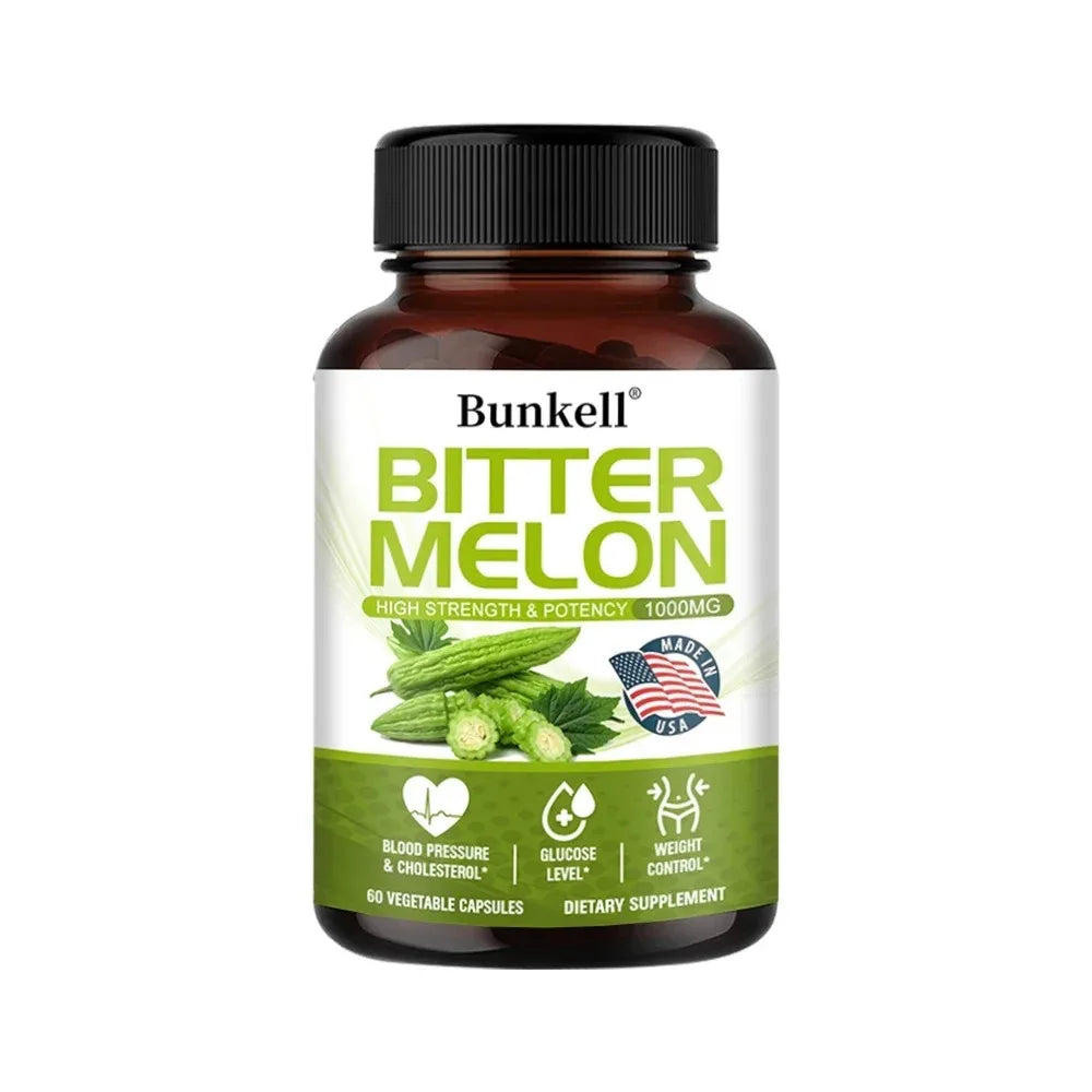 Natural Bitter Melon Extract Capsules 1000mg, Plant Supplement, Support Weight Management, Metabolic Health & Daily Body Balance