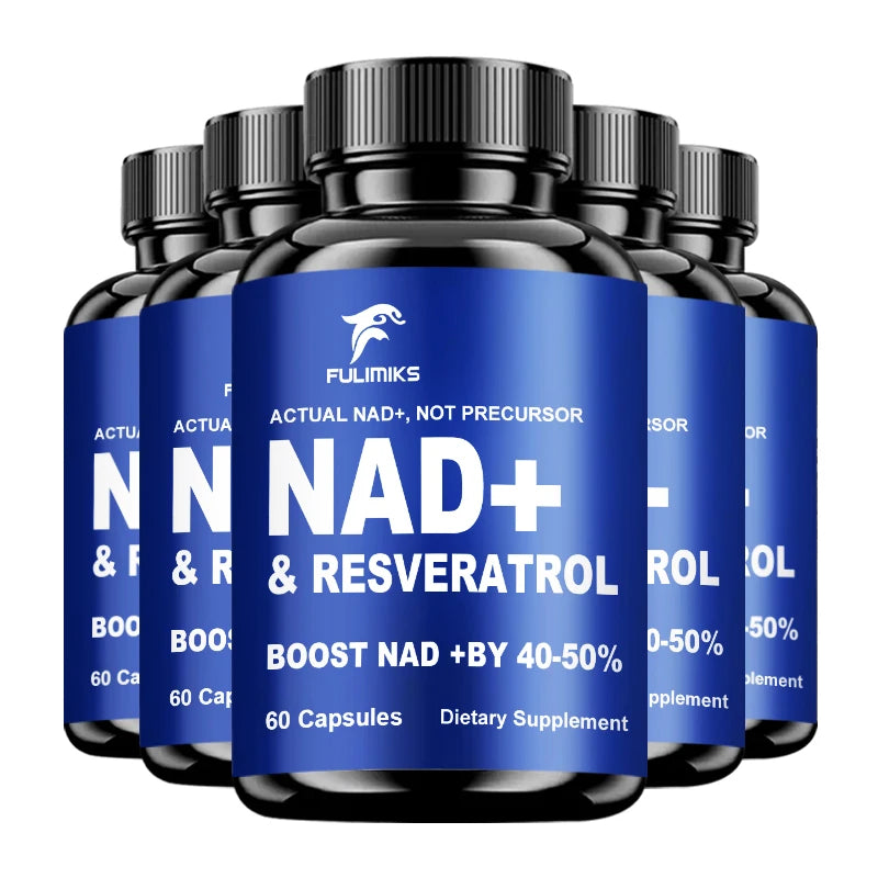 Premium NAD+ Supplement, with Pure NAD+ & Trans-Resveratrol,Vitamin, Support Cellular, Skin, Hair & Nail Health, Immune, sleep
