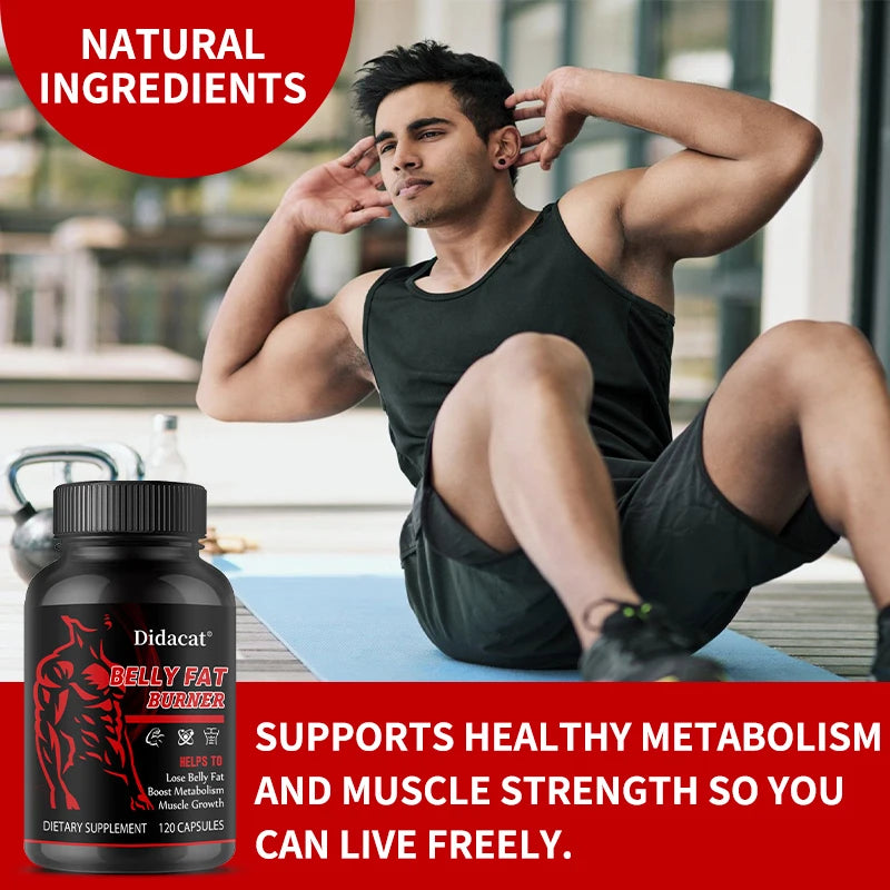 Belly Fat Burner Capsules - Fat Burning, Supports Energy Metabolism, Appetite Suppression, Weight Management Dietary Supplement