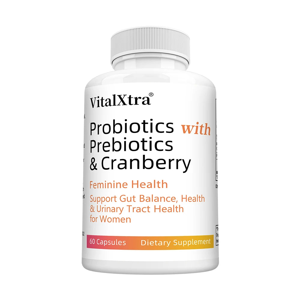 Women’s Probiotic -  Contains Prebiotic Cranberry, Improves Intestinal Health, Improves Digestion, and Relieves Bloating and Gas
