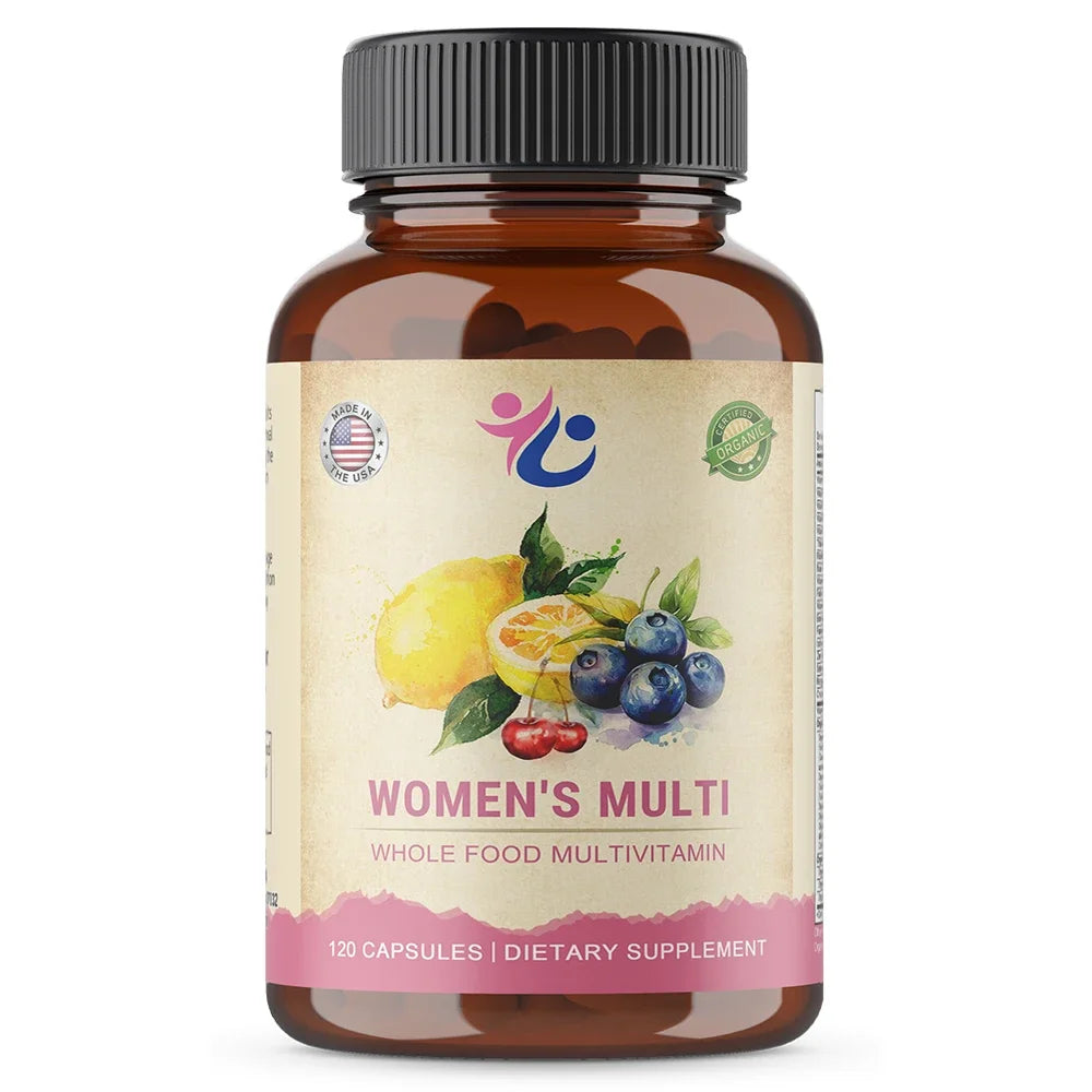 Women’s Multivitamin Capsules with Vitamin A C D E K & Full B Complex, Supports Immunity, Bone, Heart, Skin, Hair & Nails Health