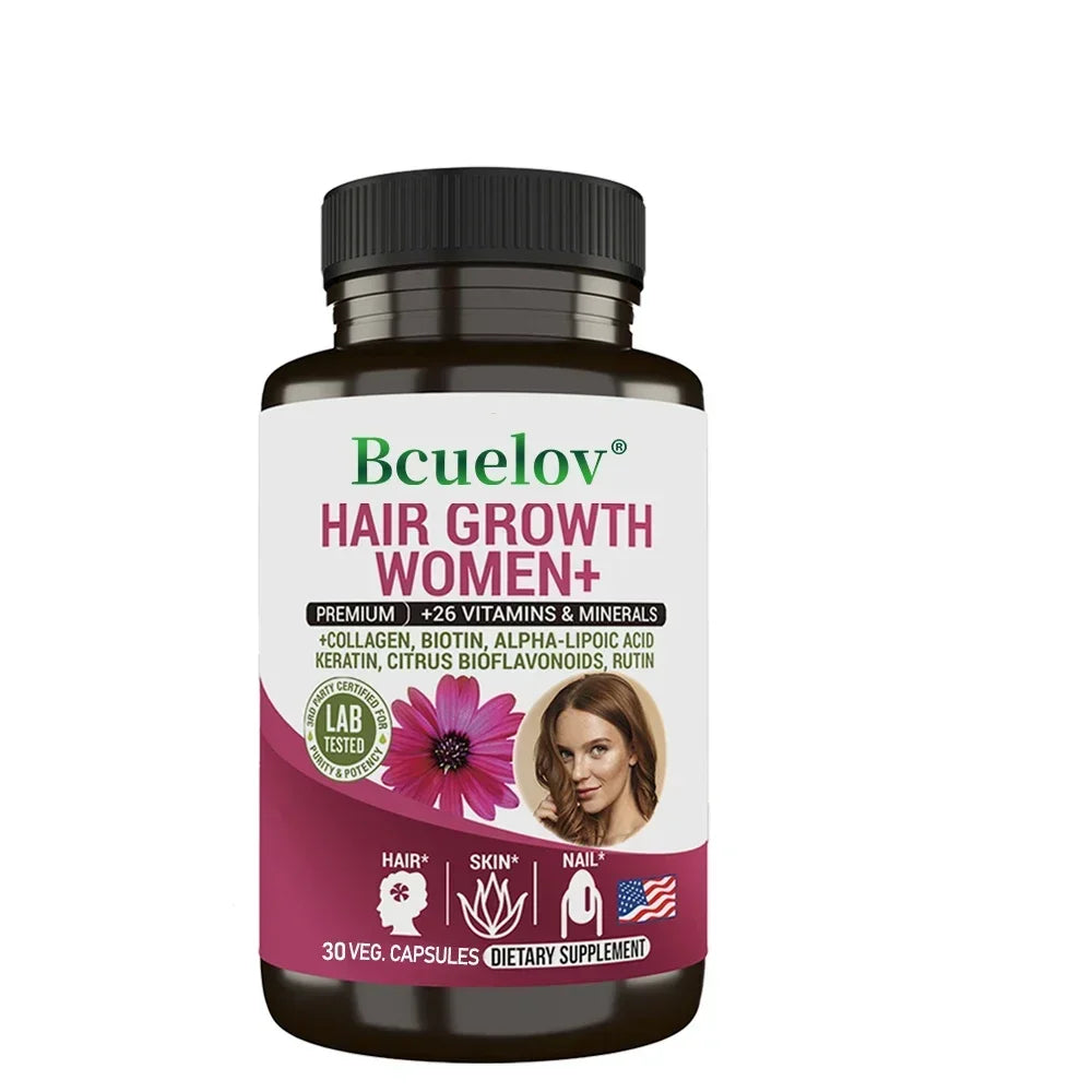 Women Daily Multivitamin Multimineral Capsules, Biotin, Support Hair Skin Nail Joint Bone Heart Health, Boost Energy & Immunity