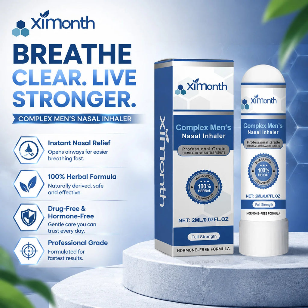 Complex Men's Nasal Inhaler Herbal Hormone-Free Professional Grade Fast-Acting Full Strength Daily Nasal Care Stick For Men