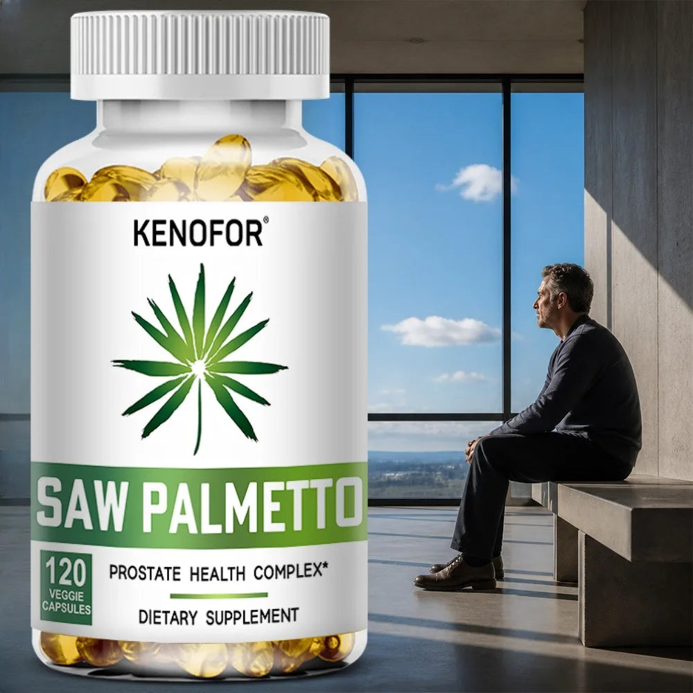 Saw Palmetto Extract Capsules Prostate Health Supplement Hair Growth for Mens Help Normal Urination Frequency