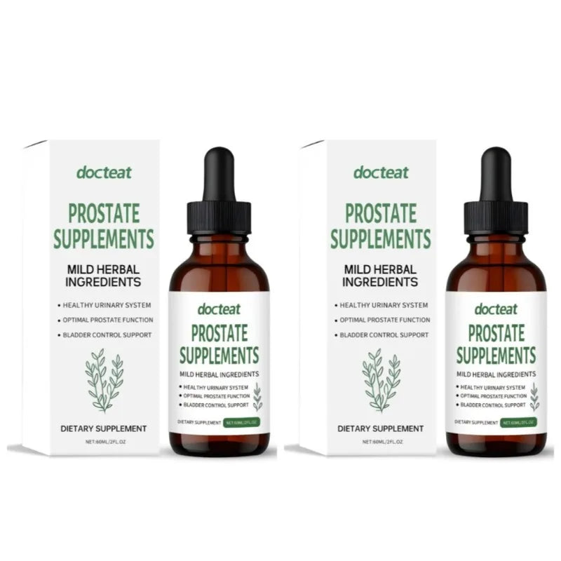 Docteat 60ml Saw Palmetto Drops Supplement Contain Mild Pumpkin Seed and Stinging Nettle Extract Support Urinary System Health