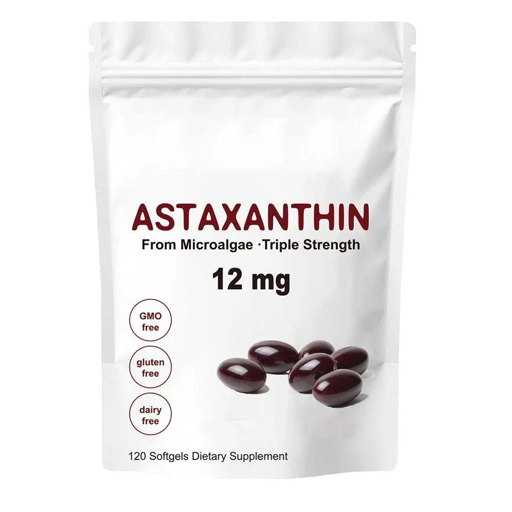 Astaxanthin 12mg, Premium Astaxanthin Antioxidant Supplements with Antioxidant Activity, Supports Eye, Immune, Skin Health