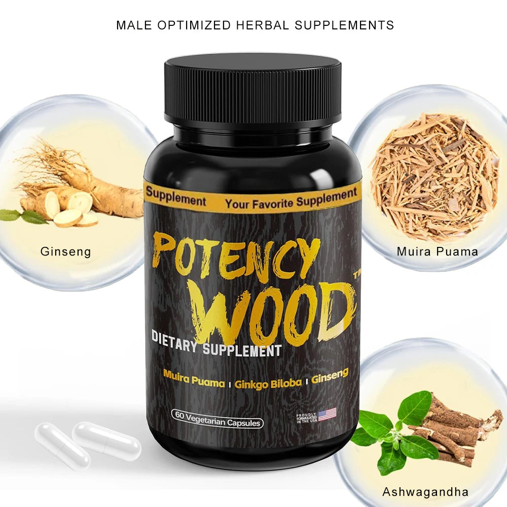 Ginseng Ashwagandha Gingko Tribulus, Herbal Supplements 60 Capsules, Adaptogen Energy Stamina lmmune Antioxidants Gut Health