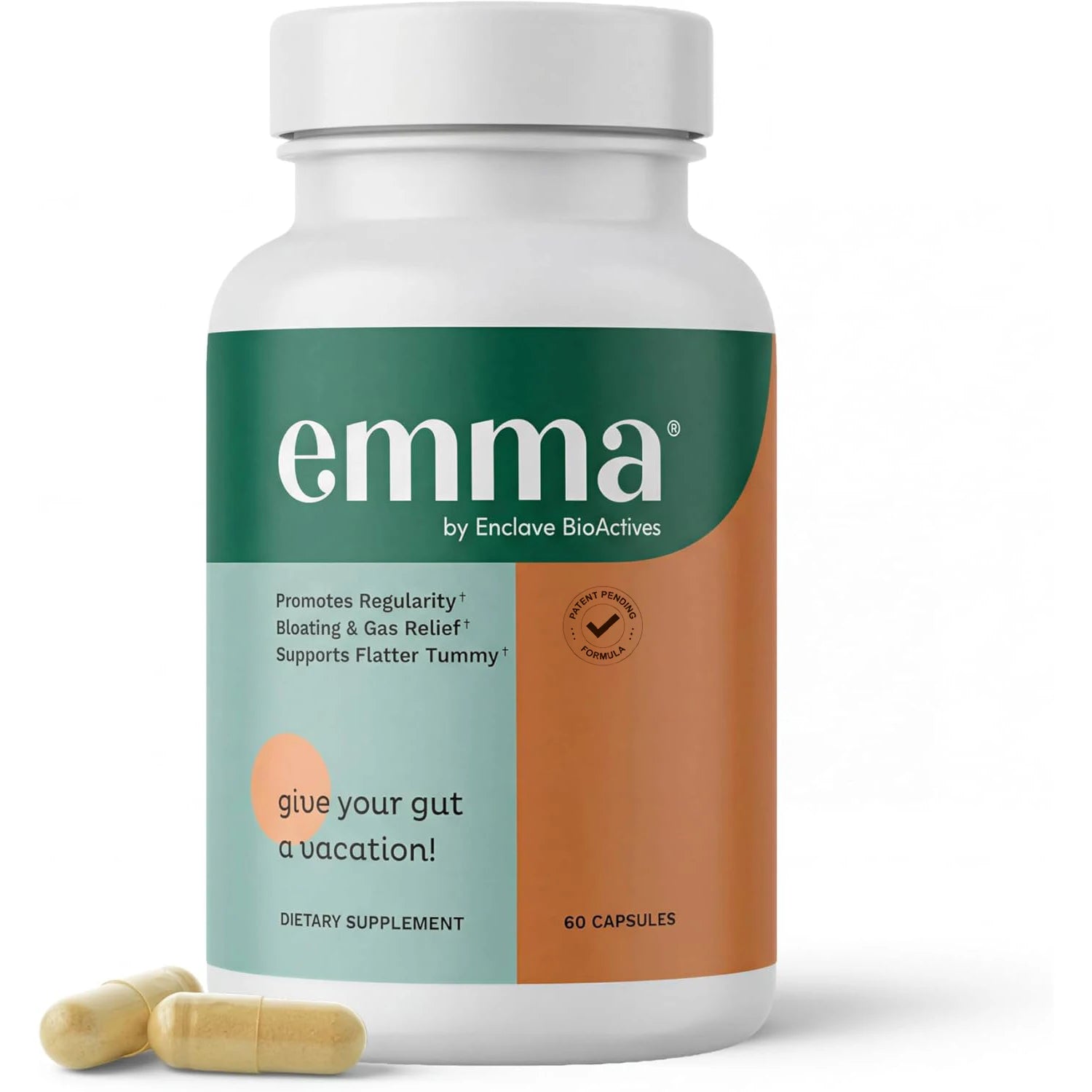 Gut Health Relief Supplement for Women & Men, Leaky Gut & Digestive Support for Constipation, Bloating & Gas Relief, 60 Capsules