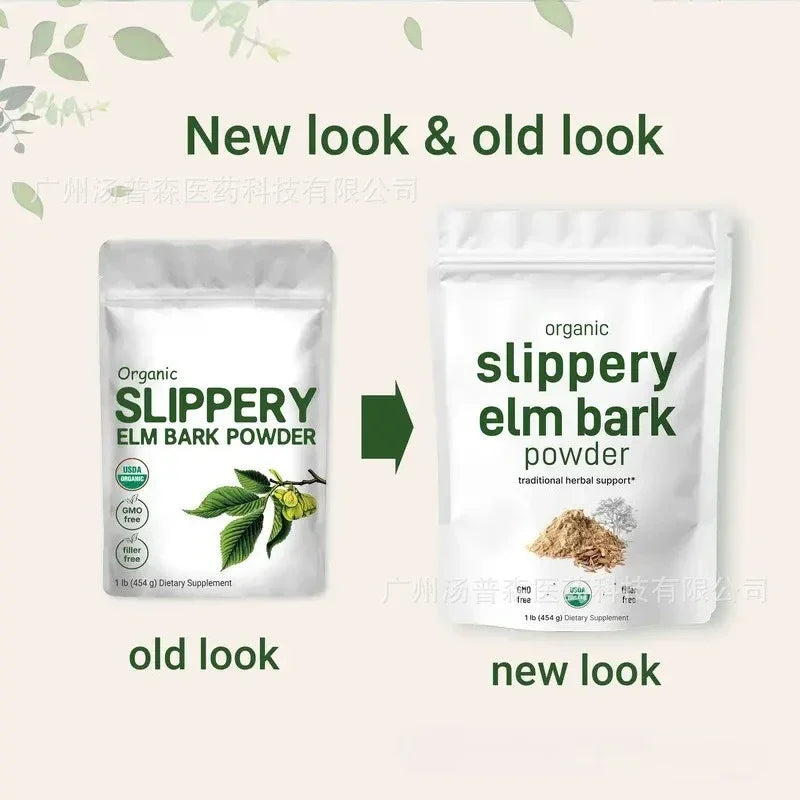 Ulmus Rubra Slippery Elm Bark Powder Natural Herbal Supplement Supports Gut Health Soothes Irritation Promotes Digestive