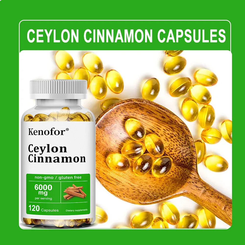 Ceylon Cinnamon Capsules, Support Joint Mobility, Bone Comfort, Digestive, Cardiovascular Wellness, Antioxidant & Immune Balance
