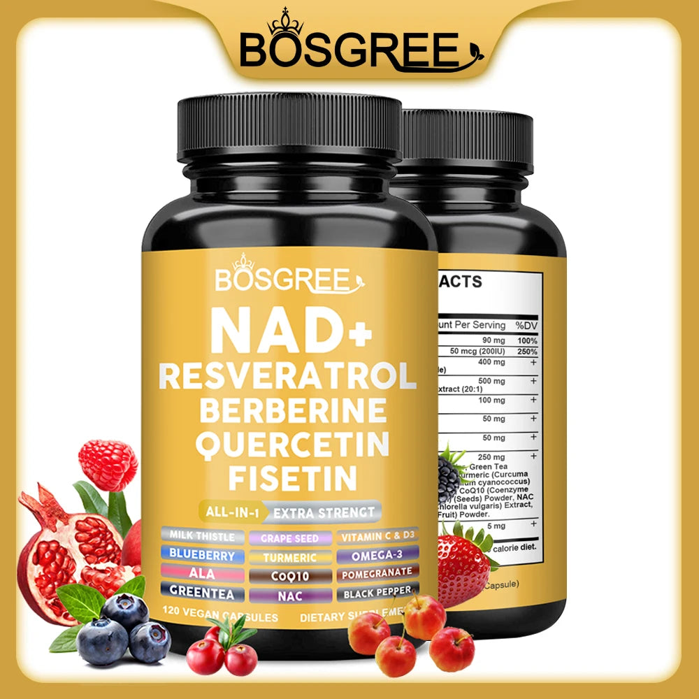 Liposomal NAD Resveratrol Supplement Support Cellular Health,Energy + Healthy Aging,Metabolic Support,Supplement for Men&Women
