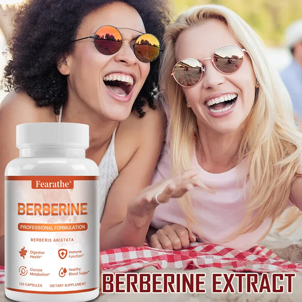 Premium Berberine - Supports Immune System, Weight Management, Digestive Health and GI Function Supplement, 120 Capsules
