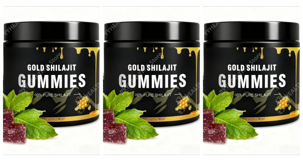 Shilajit Gummies Honey Lemon Flavor Himalayan Shilajit No Added Sugar Ashwagandha for Men Women 100% Natural Organic I 30 Gummy