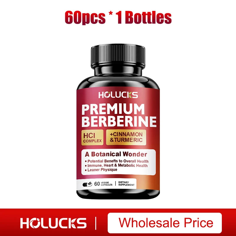 Berberine Supplements, with Cinnamon & Turmeric, Support Metabolic Health, Immune Balance & Wellness  for Daily Life