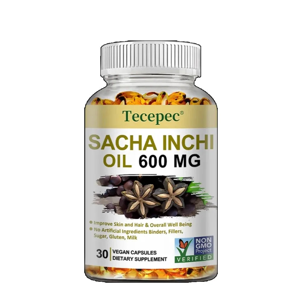Sacha Inchi Oil Supplement - Promotes Brain and Joint Health, Helps Lower Cholesterol, Antioxidants, support Immune System
