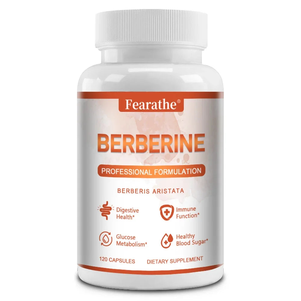 Premium Berberine - Supports Immune System, Weight Management, Digestive Health and GI Function Supplement, 120 Capsules