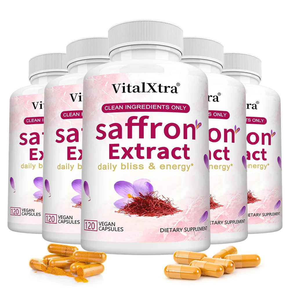 Saffron Extract Capsules Supplements for Women & Men - Premium Saffron Supplements - Mood Support, Improve Eye Health
