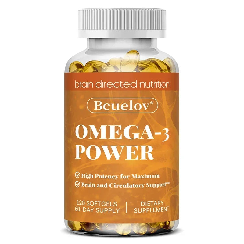 Omega-3 Fish Oil - High-Potency EPA & DHA Supplement for Men & Women, Supports Heart, Joint, Brain Health, Non-GMO, Gluten-Free
