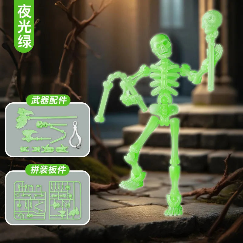 3D Skeleton Model Assembly Toy Multi Joint Mobile Skull and Bone Puppet Decoration Action Figures Anime Gifts Games Toys