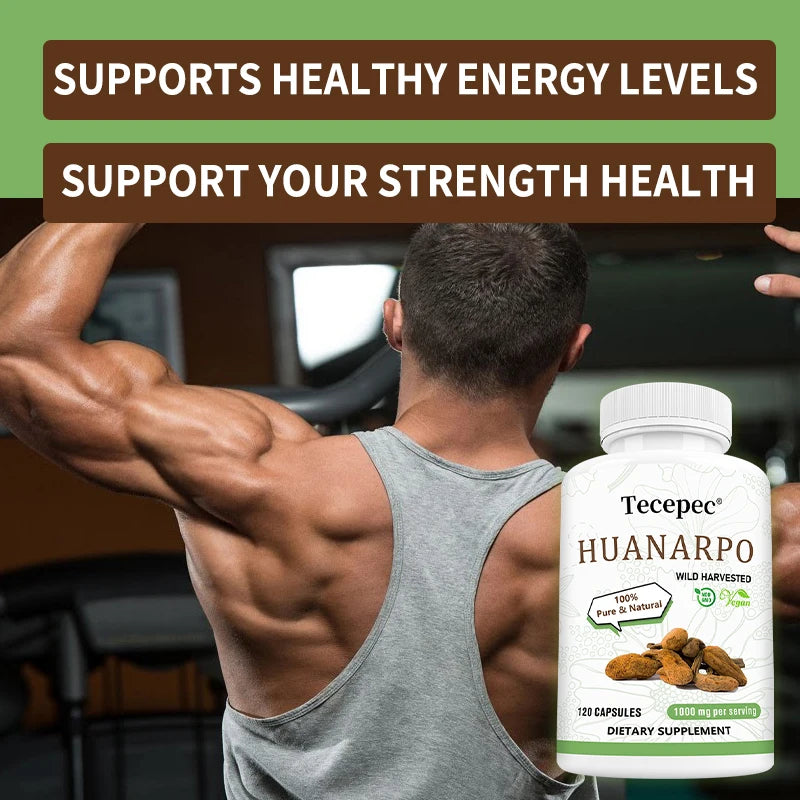 Huanarpo Capsules 1000mg, 120 Vegan Capsules, Natural Energy, Stamina & Vitality Supplement, Supports Male Health, Non-GMO