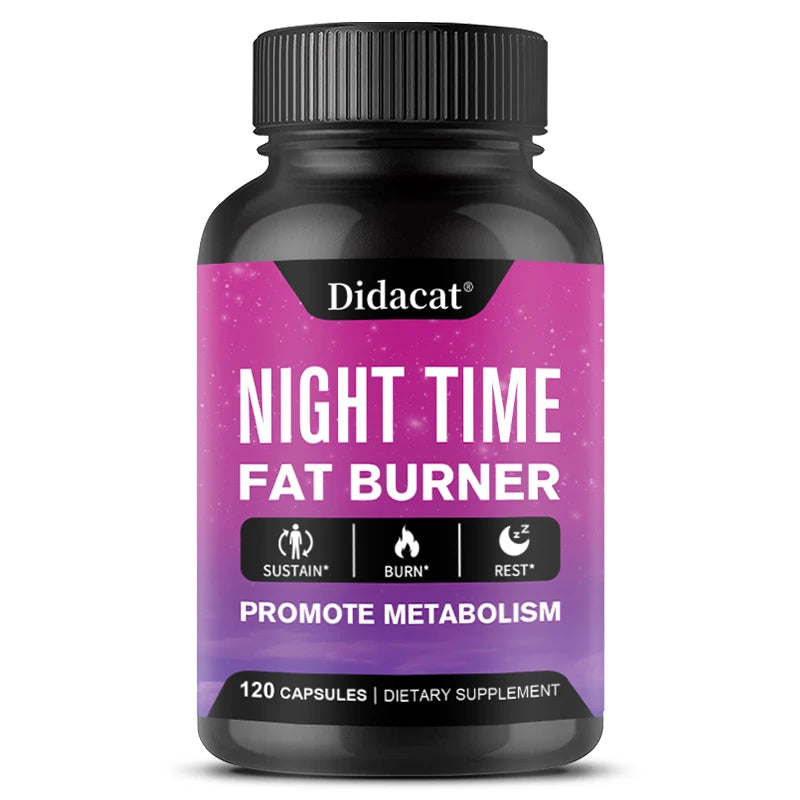 Nighttime Fat Burner - Boosts Metabolism, Suppresses Appetite, Promotes Sleep, Healthy Weight Management Supplement