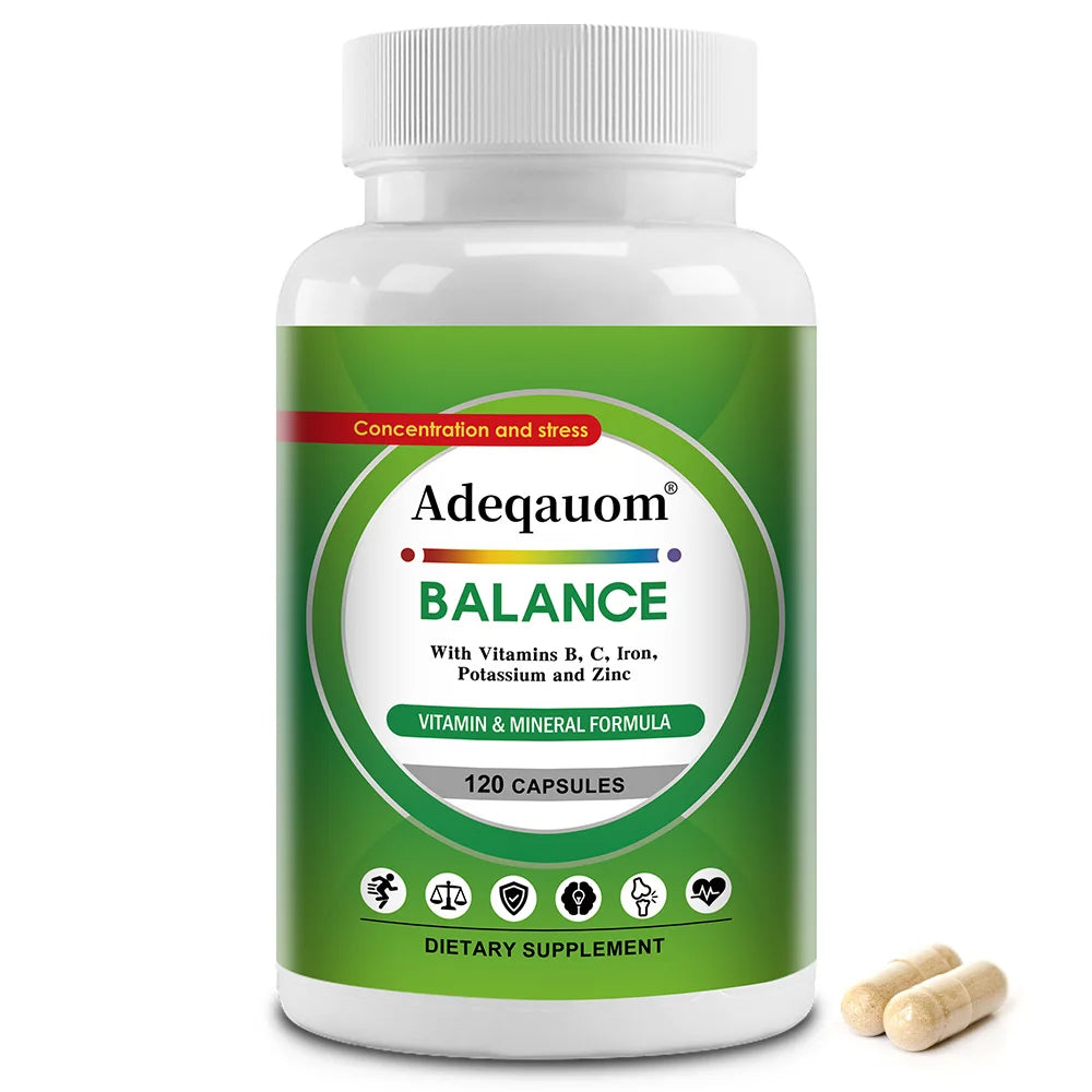Iron Supplement Capsules - Increase Energy, Reduce Fatigue, Improve Immunity and Brain Health, Non-GMO