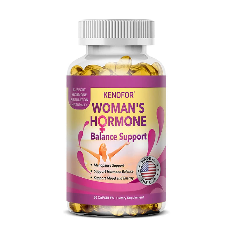 Kenofor Menopause Supplement for Women - Fights Night Sweats, Hot Flashes, Improves Mood - 120 Capsules, Non-GMO