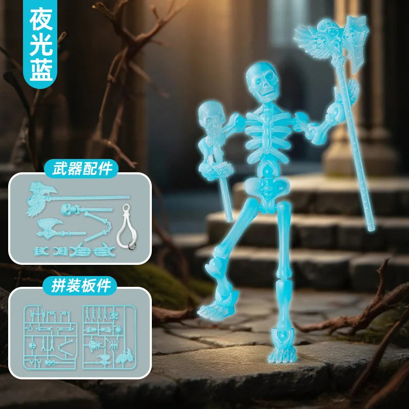 3D Skeleton Model Assembly Toy Multi Joint Mobile Skull and Bone Puppet Decoration Action Figures Anime Gifts Games Toys