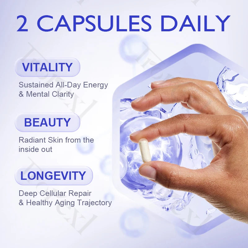 NAD + Resveratrol Supplement NAD Plus Boosting - Supports Cellular Energy, Anti-aging, Metabolism, Skin Health