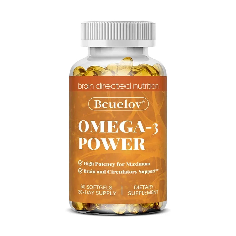 Omega-3 Fish Oil - High-Potency EPA & DHA Supplement for Men & Women, Supports Heart, Joint, Brain Health, Non-GMO, Gluten-Free