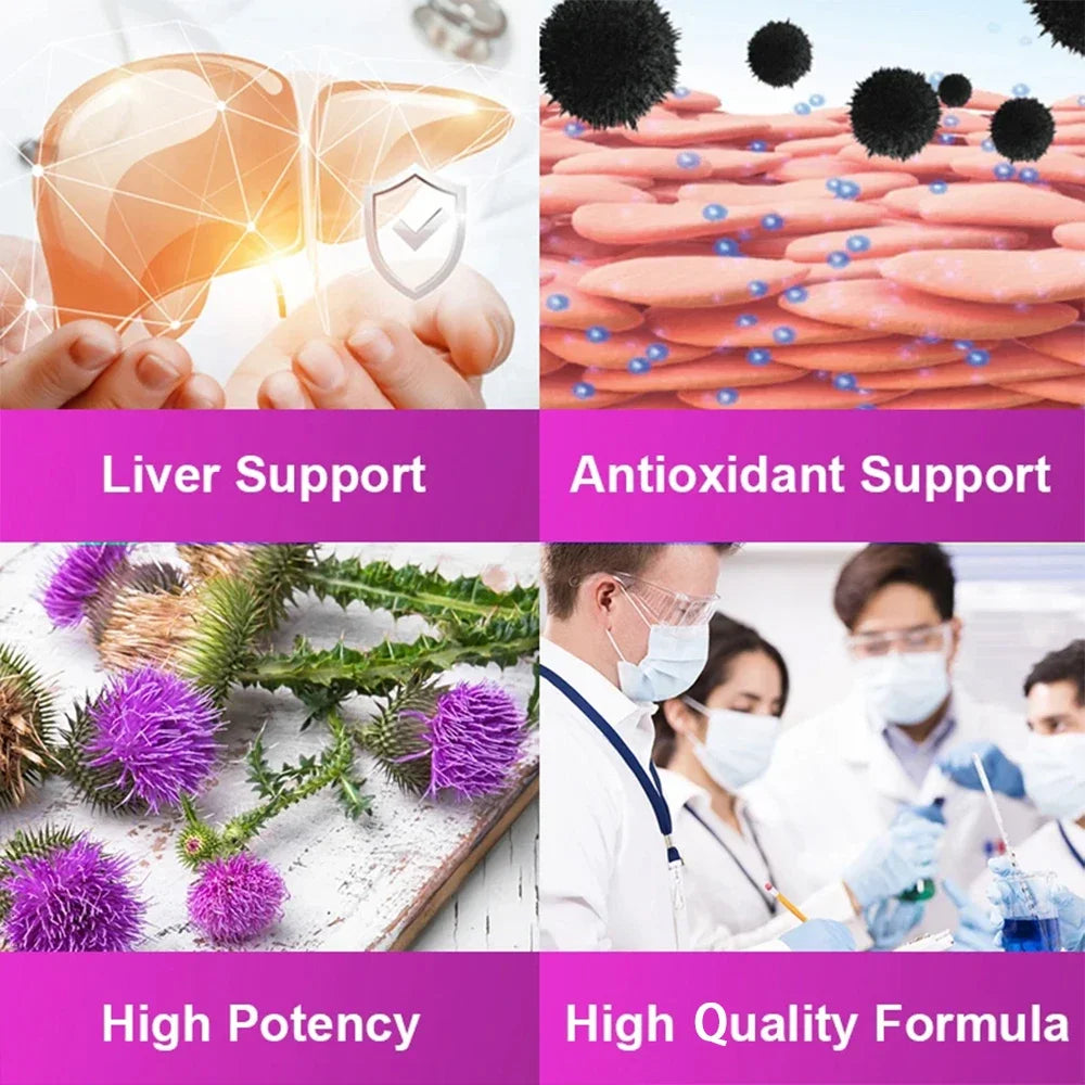 Fatty Liver Cleanse and Liver Detox Supplement with Milk Thistle Extract-for Men and Women, Supports Liver Health, Heart Health