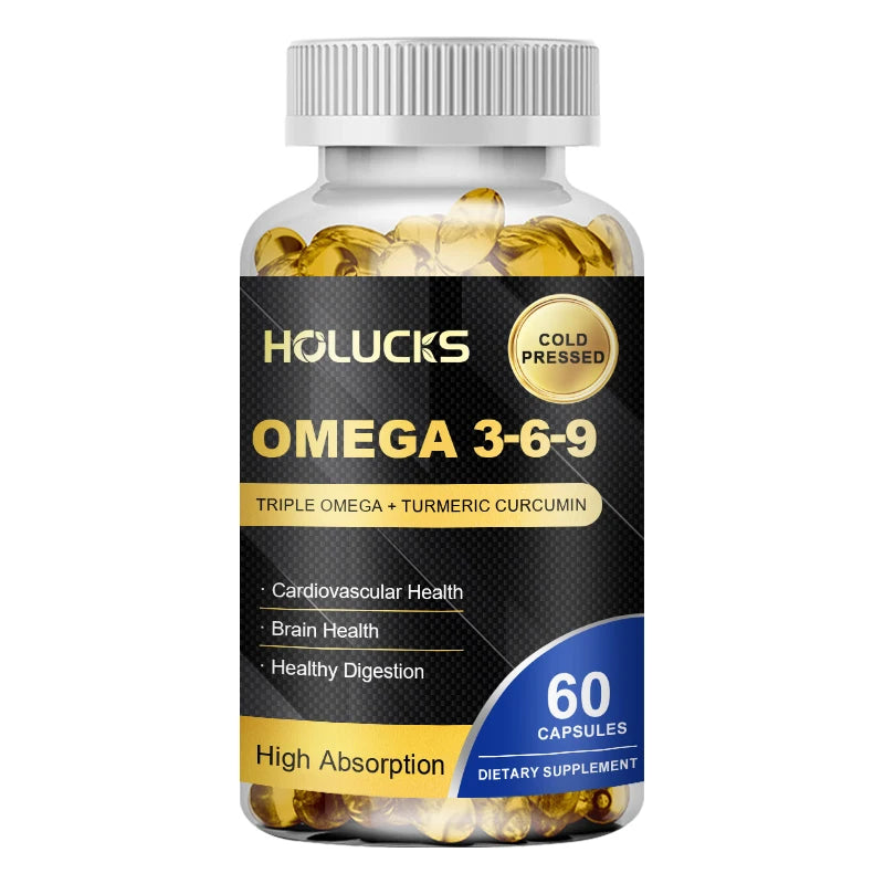 Buy 1 Get 1 Free! Omega 3-6-9 Supplement, Supports Heart & Brain Health, Skin Vitality, Immune Function & Daily Body Balance