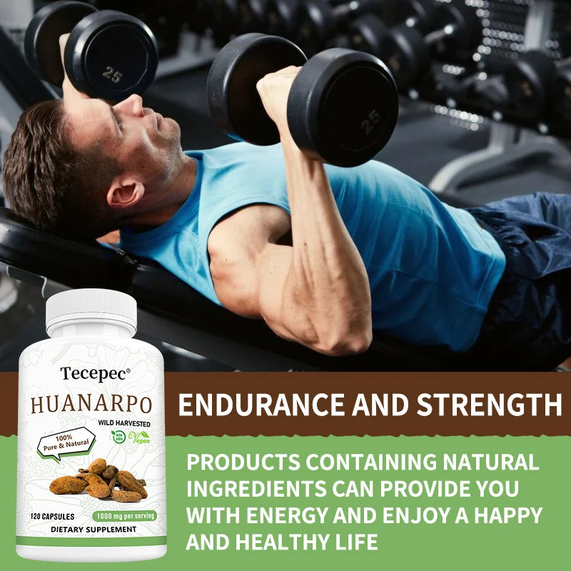 Huanarpo Capsules 1000mg, 120 Vegan Capsules, Natural Energy, Stamina & Vitality Supplement, Supports Male Health, Non-GMO